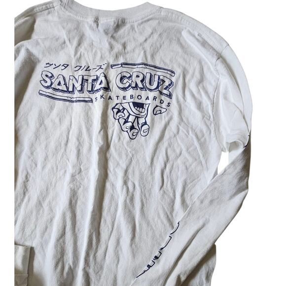 Santa Cruz Original Boardwalk Long Sleeve Men White Tee Size X-Large - Picture 5 of 16